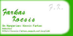 farkas kocsis business card